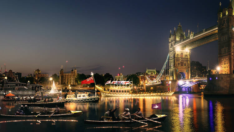 Take a trip along the illuminated River Thames